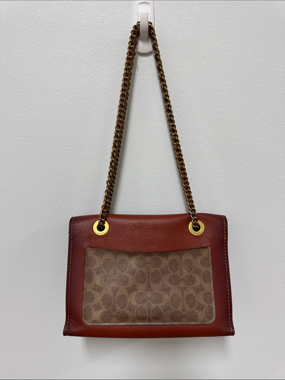 Coach Signature Parker 30585 Rust/Brown/Gold Shoulder Bag - Picture 3 of 14